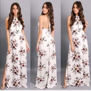 Flower Halter Maxi Dress SZ M Never Worn NWOT